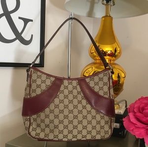 💯 Authentic Gucci GG Canvas & Leather Bag